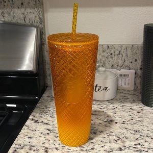 Orange summer edition starbucks cup 2022